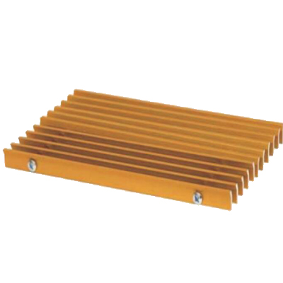 纵向固定格栅-单平板型型材断面-黄铜色阳极氧化